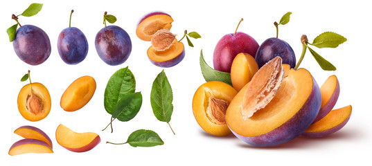 Creative image with fresh plum - Powered by Adobe
