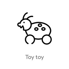 outline toy toy vector icon. isolated black simple line element illustration from toys concept. editable vector stroke toy icon on white background
