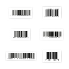 Barcode sticker set vector