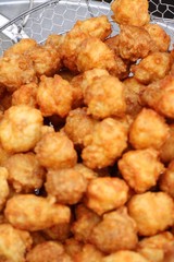 Fried chicken nuggets delicious at street food