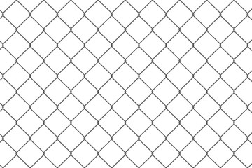 Realistic Fence Rabitz pattern. Seamless connection of protective grid. Vector rabitz grid. Robust, modern chrome-plated wire.