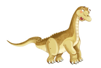 cartoon dinosaur diplodocus apatosaurus illustration for children
