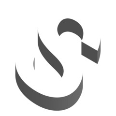 Obraz premium The letter S in three dimensional view