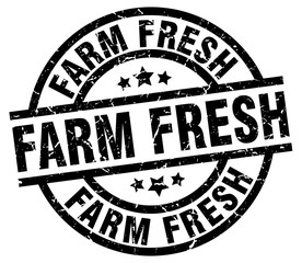 farm fresh round grunge black stamp