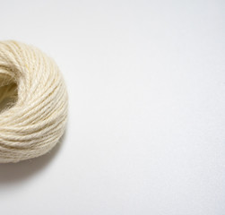 colored ball of yarn isolated in white background