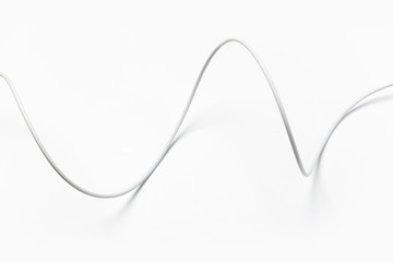 wire isolated on a white background abstraction.