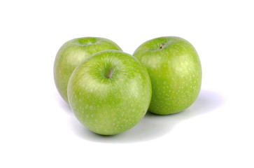 Fresh Apples isolated on white background.