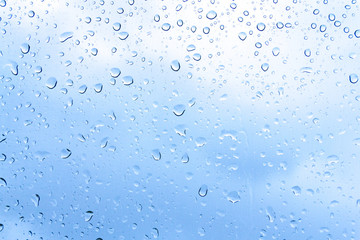 Water drops on glass or rain drop