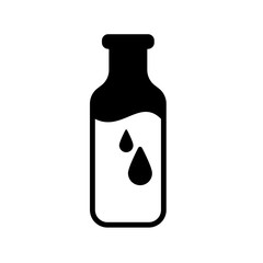 bottle with liquid vector flat icons