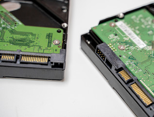 Hard disk isolated in white background, 3.5inchs