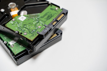 Hard disk isolated in white background, 3.5inchs
