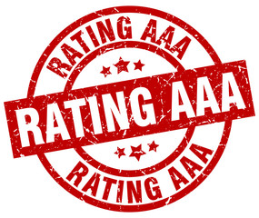 rating aaa round red grunge stamp