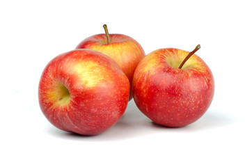 Fresh Apples isolated on white background.