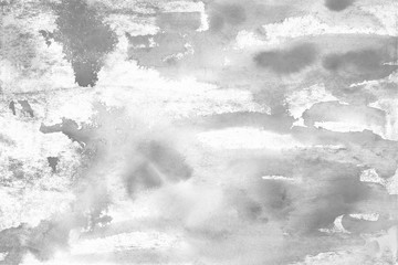 Gray acrylic background on white paper. Paint leaks and ombre effects.	