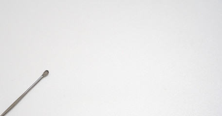 Nail clipper set, plastic and silver, isolated in white background