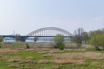 The Waalbrug From The Ooijpolder