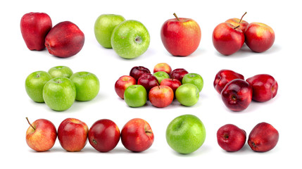 Fresh Apples isolated on white background.