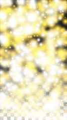 Gold Glitter Vector Texture on a Black. Golden Glow Pattern. Golden Christmas and New Year Snow. Golden Explosion of Confetti. Star Dust. Abstract Flicker Background with a Party Lights Design. 