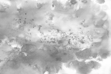 Gray acrylic background on white paper. Paint leaks and ombre effects.	