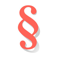 Paragraph vector Coral color symbol on a white background