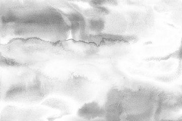 Fototapeta premium Gray acrylic background on white paper. Paint leaks and ombre effects. 