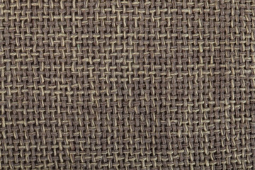 Texture brown canvas fabric as background, sack