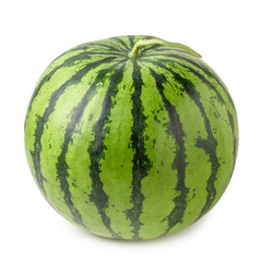 Ripe Watermelon fruit isolated over white background