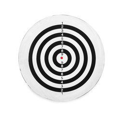 Dartboard on white background