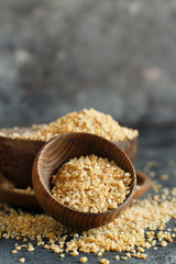 Dry bulgur wheat grains