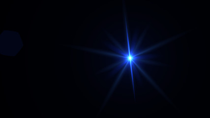 blue lens flare