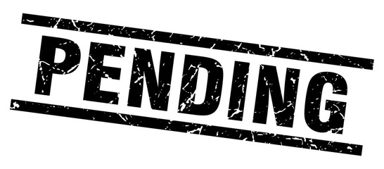 Fototapeta premium square grunge black pending stamp