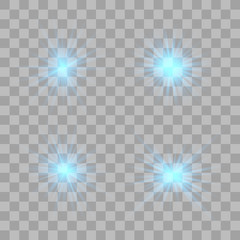 Glow light effect. Christmas flash