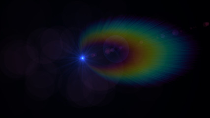blue lens flare