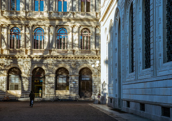 Facade of building in Bologna