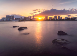 Fototapeta premium sunset at shore