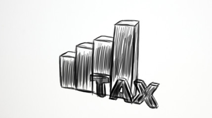 rendering Rising tax concept