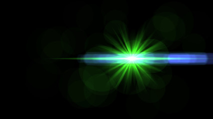 green lens flare