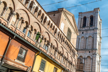 Fototapeta premium Amazing city centre of Ferrara