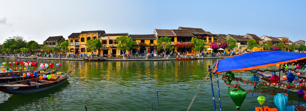 Panoramic picture of Old Town in Hoi An, Vietnam. UNESCO World Heritige site.