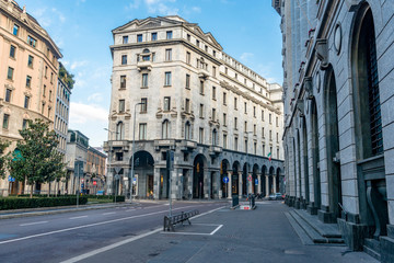 Fototapeta na wymiar Street in Milan, Italy
