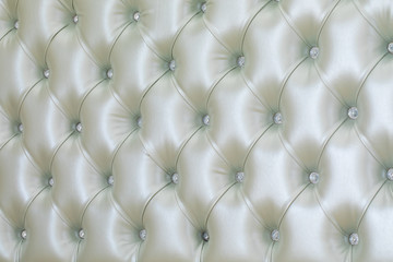 luxury texture of leather furniture decorated with crystal