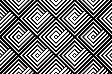 Abstract geometric pattern with stripes, lines. Seamless vector background. White and black ornament. Simple lattice graphic design