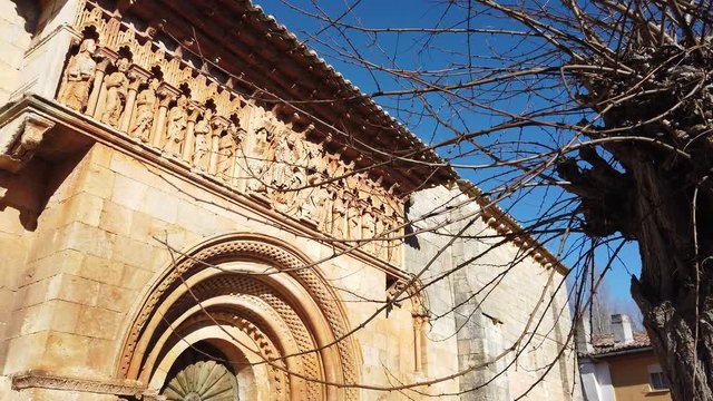 San Juan Church, Moarves de Ojeda, Monta&ntilde;a Palentina, Palencia, Castilla y Leon, Spain, Europe