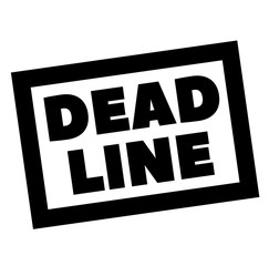 DEAD LINE stamp on white