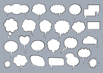 Fototapeta premium Set of comic speech balloons. Vector Illustration.