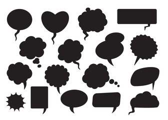 Set of comic speech balloons. Vector Illustration.