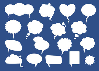 Set of comic speech balloons. Vector Illustration.