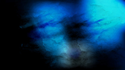 Obraz na płótnie Canvas Black and Blue Grunge Watercolor Texture Background