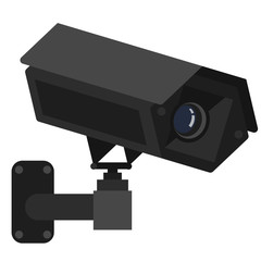 Security camera flat illustration