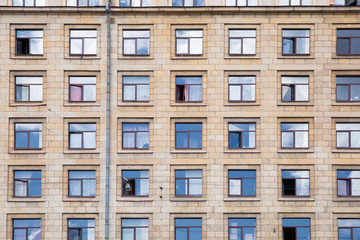 Fototapeta premium windows and details on an exterior of the building.